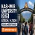 University of Kashmir Engineering Admission 2026 Registration Extended